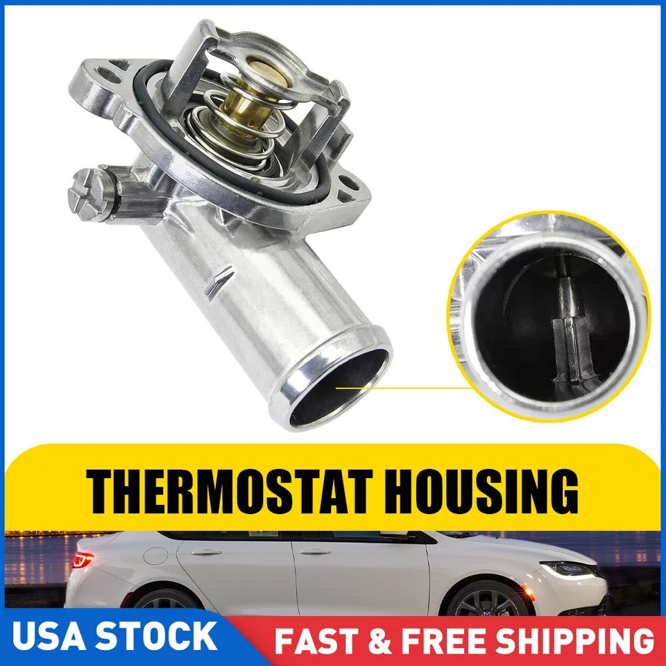 Carcasa de montaje de termostato para Dodge Fit 2014-2021 Jeep Cherokee Ram ProMaster Foto 1 de 4