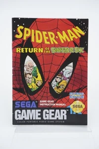 Sega Game Gear Manual Only Spider-Man Return Of The Sinister SixSe abre en un nuevo con - Imagen 1 de 2