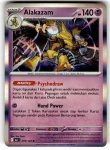 Pokemon Indonesian Mega Evolution Card 056/126 Alakazam Holo - Picture 1 of 4