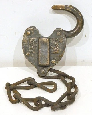 F.S HDW CO. B&O R.R. RAILROAD BRASS LOCK CHAIN Baltimore & Ohio - Image 1 of 4
