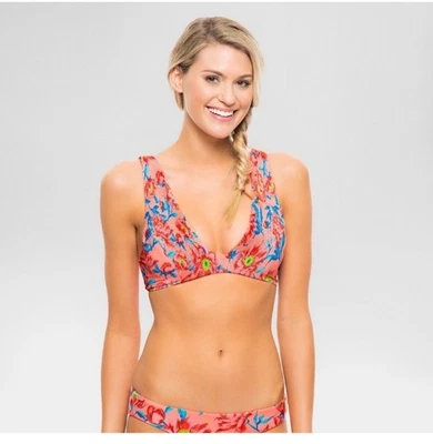 Tori Praver Seafoam Smocked Bikini 2-Piece SetBright Mango Floral Size XS - Image 1 of 4