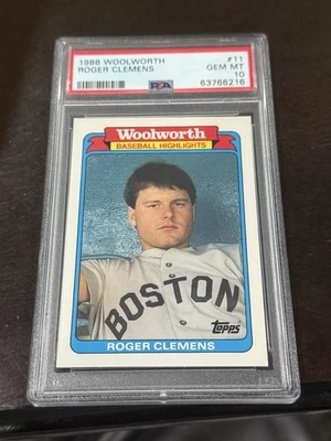 Roger Clemens 1988 Woolworth #11 PSA 10 Foto 1 de 2