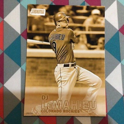 D.J. LEMAHIEU Rockies #164 - 2016 Topps Stadium Club 5X7 Gold Version 10/10 Made - Image 1 of 2