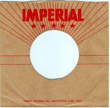 IMPERIAL RECORDS COMPANY 45RPM RECORD SLEEVE - EXCELLENT CONDITION