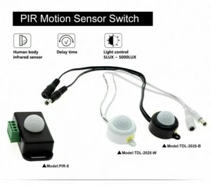 Inline PIR Infrared Motion Sensor Switch DC USB Motion Detector for led light - Picture 1 of 23