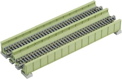 Kato KAT20456 N 186mm 7-5/16' Double Plate Girder Bridge, Lt Grn - Image 1 of 4