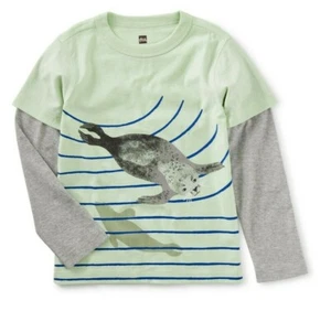 TEA COLLECTION Seal Swim Graphic Tee - Caledon - NWT Boys 3 - Picture 1 of 1
