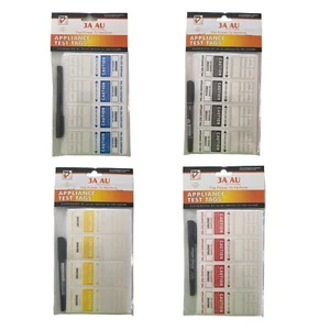 3A AU Electrical Appliance Test Tags - 100pc with Permanent Marker - Picture 1 of 10