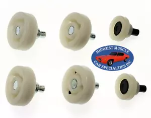 1969 GM GTO 442 Chevelle Side Door Window Crank Glass Regulator Rollers 6pcs QQ - Picture 1 of 6