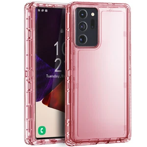 For Samsung Galaxy Note 20 Ultra 5G Case Shockproof Hard Phone Cover Clear/Pink - Photo 1 sur 24