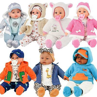 18  Lifelike Large Soft Bodied Baby Doll Sounds Girls Boys Toy Or 2 Clothes Sets • 21.60£
