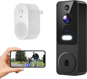 Video Doorbell 1080p HD Camera WI-FI Night Vision Motion Detection Wireless NEW - Picture 1 of 7