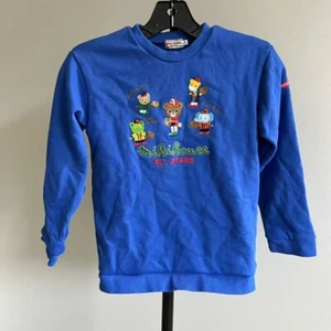Miki House Boys Blue Animal Embroidery Sweatshirt Size 140cm 100% cotton - Picture 1 of 7