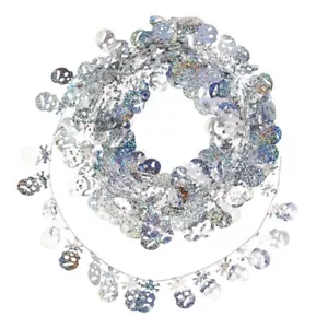 1 PK silver skull Garland 25 ft Decor Party Supply wired Halloween decor - Picture 1 of 1