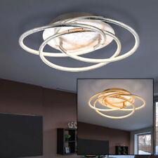 Plafoniera Lampada da Soggiorno LED Anelli Design Oro Argento D 50 CM