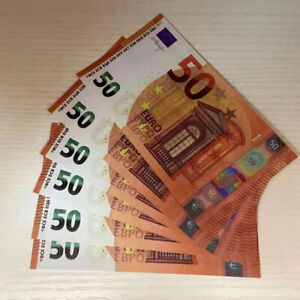 100PCS/1LOTS Paper Prop copy Fake Euros Money Gold Bills Euro 50 Banknotes