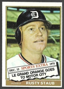 Topps #120 T 1976 deportivo extra oxidado Staub Detroit Tigres en muy buen estado-ex+ A - Imagen 1 de 2