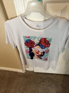 Camiseta Love J Blanca Rayón 95% Blanca Mediana - Imagen 1 de 2