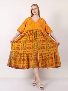 Abito donna vestito donna vestito cotone Kantha oversize lotto misto ingrosso - Foto 1 di 16