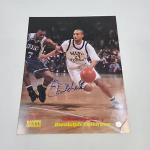 Foto autografiada 8x10 de los novatos Randolph Childress RC Wake Forest - Imagen 1 de 4