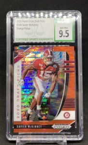 2020 Panini Prizm Draft Picks Xavier Mckinney Rookie Orange Pulsar /20 CSG 9.5 - Bild 1 von 2