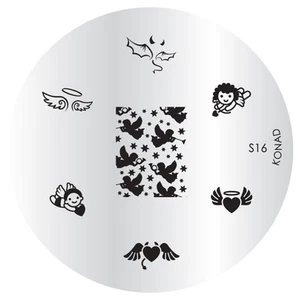 S16 Konad Design Image Plate for Nail Art Stamping transfer - Picture 1 of 1