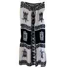 Black And White Turtle And Multi Design Skirt ,Coverup Or Dress. XL