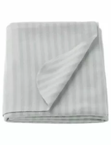 IKEA Grey Striped Fleece Throw 47" x 63" Polyester Machine Wash 100% Recycled - Picture 1 of 3