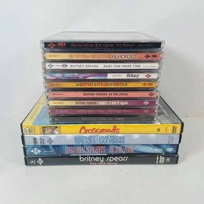 Britney Spears 14 CD/DVD Lot: Blackout, Circus, Crossroads, Live Vegas + MORE! - Image 1 of 4