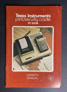 Texas Instruments PC-100A Print Security Cradle Manual 1976 - Picture 1 of 4