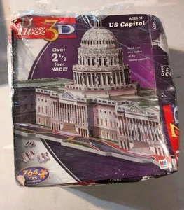 NEW PUZZ 3D US CAPITOL WREBBIT 764PCS 2 1/2 FT WIDE New Damaged Box - Picture 1 of 3