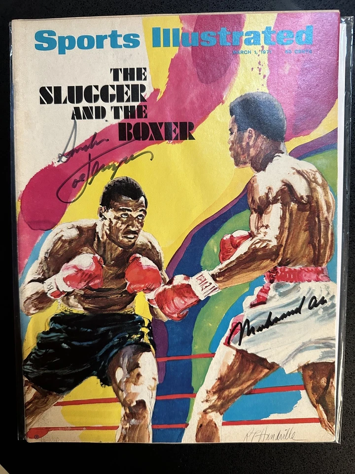 DUAL SIGNED Joe Frazier & Muhammad Ali Sport Illustrated cover March 1971 w/COA  - Image 1 of 4