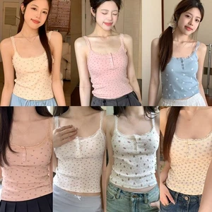 Sleeveless Buttoned Floral Top for Women Stylish Choice for Summer Wear - Picture 1 of 41
