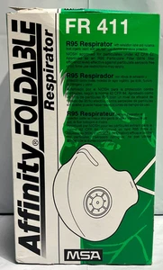 MSA R95 Foldable Particulate Respirator Protective Dust Masks Exhalation Valve - Picture 1 of 7