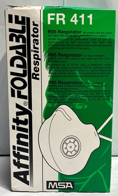 MSA R95 Foldable Particulate Respirator Protective Dust Masks Exhalation Valve - Image 1 of 4