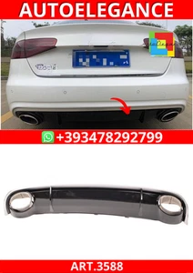 💕ART.3588  Diffusore RS4 Look per Audi A4 B8 (8K)2007-2011 Nero Lucido💕 - Foto 1 di 5