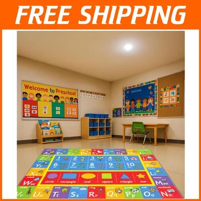 Alfombra de área educativa 8x10' - formas de números ABC Foto 1 de 4
