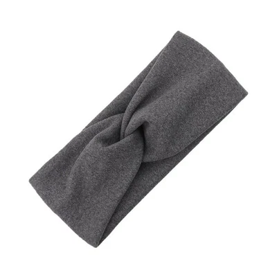 Diademas acanaladas lisas para bebé diademas anudadas para el cabello atadas imitación cachemir cabeza ancha Foto 1 de 4