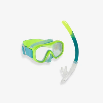 Decathlon | Kids’ Mask and Snorkel snorkelling Kit SNK 520 neon green - image 1 of 4