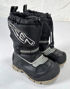 KEEN Snow Troll Waterproof Winter Boots Kids 9 Black/Silver –40°F - Picture 1 of 6