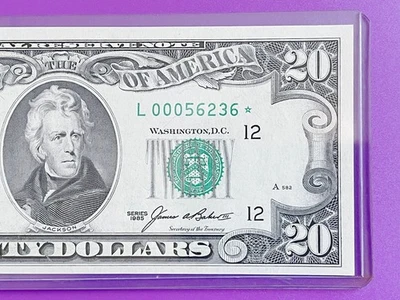 $20 1985***SAN FRANCISO STAR***FEDERAL RESERVE NOTE CHOICE UNC NOTE (LOW#OOO) - Image 1 of 3