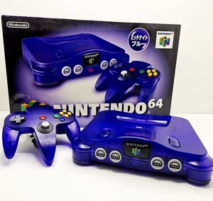 CONSOLE Nintendo 64 Midnight Blue JAPAN VERSION - Picture 1 of 19