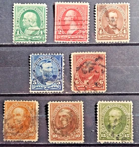 US Stamp Sc 279-84, 1c to 15c Presidents, Used F/VF CV$38.40 (509A)-1 - Picture 1 of 1