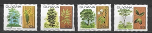 Guyana Bäume & Blätter Serie von 4 postfrischen Marken MNH /TE5725 - Bild 1 von 1