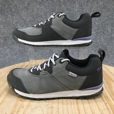 Oboz Shoes Womens 8.5 Emma Low Sneakers Black Gray Lace Up Comfort Round Toe - Image 1 of 4