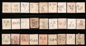 OPC British Perfin Lot 51364 - Picture 1 of 2