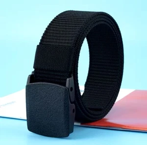 Nylon Adjustable Belt Outdoor Travel Waist Belt with Plastic Buckle For Trouser - Picture 1 of 2