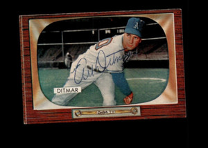 Art Ditmar 1955 Bowman Kansas City A's authentic autographed card