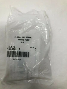 CerroBrass P-116X-C 11101-X Brass Street Elbow 90° MNPT x FNPT 3/8" 5-PK - Picture 1 of 2