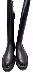 Stivali donna Massimo Dutti suola piatta colore nero taglia US 9 modello 1064050800 - Foto 1 di 8